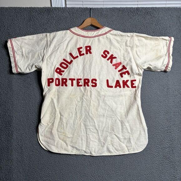 Vintage 50’s Stall & Dean Baseball Jersey Men’s Size 40 (Large) 22x27 Skate Rink - Picture 2 of 16